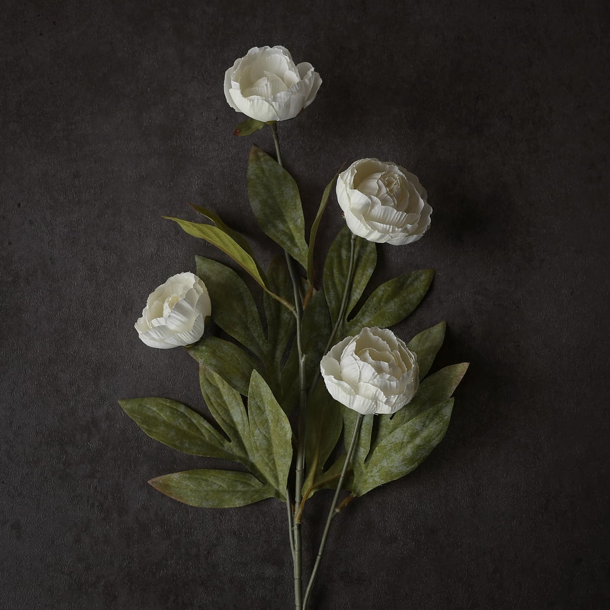 12 Pcs 27" Artificial Peony Silk Flower Stems for Vase Decor(Cream)
