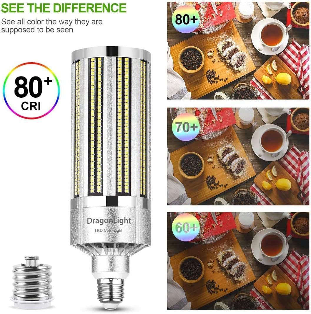 120W Commercial Grade Corn LED Light Bulb Fanless(400 Watt MH/HPS Replacement) E26/E39 Large Mogul Base LED Lamp