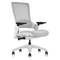 Ergonomic Office Chair — Light Grey Mesh, Flex Back, Adjustable Seat Depth