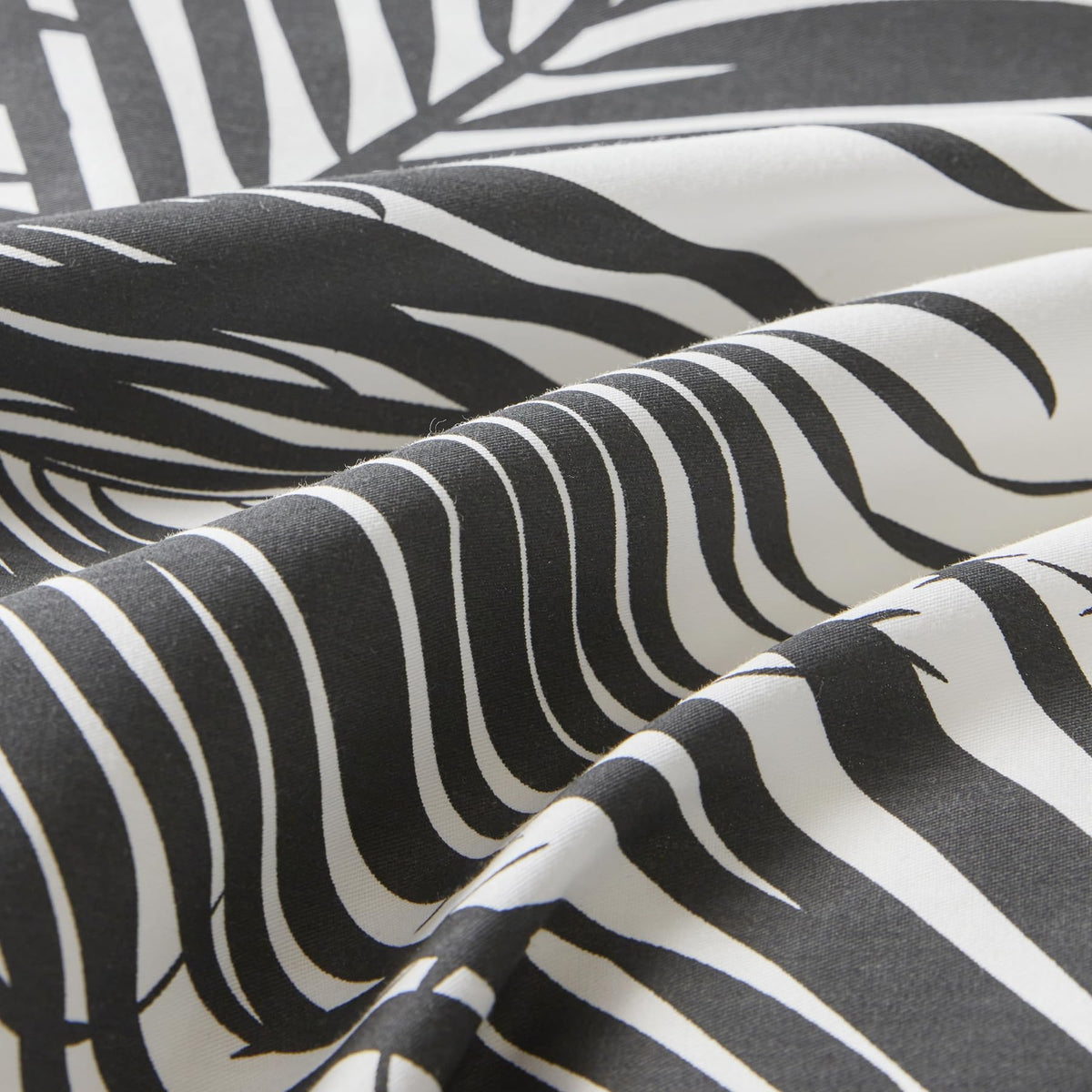 Black and White Botanical Duvet Cover 100% Cotton 3 Pcs Set