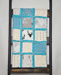 Quilt, Woodland Animals, Baby Shower Gift, Baby Quilt, Security Blanket, Crib Quilt, Baby Lovey, Rag Quilt, Gender