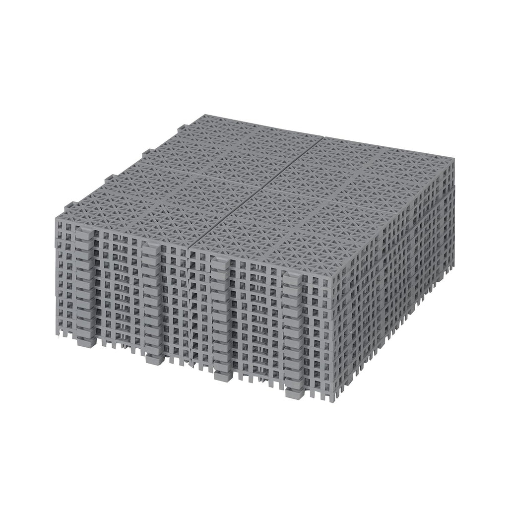 Interlocking 12 PCS Black Drainage Tiles 12 x 12 x 0.43 Inches, Outdoor Floor Tiles for Pool Shower Bathroom Deck Patio