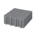 Interlocking 12 PCS Black Drainage Tiles 12 x 12 x 0.43 Inches, Outdoor Floor Tiles for Pool Shower Bathroom Deck Patio