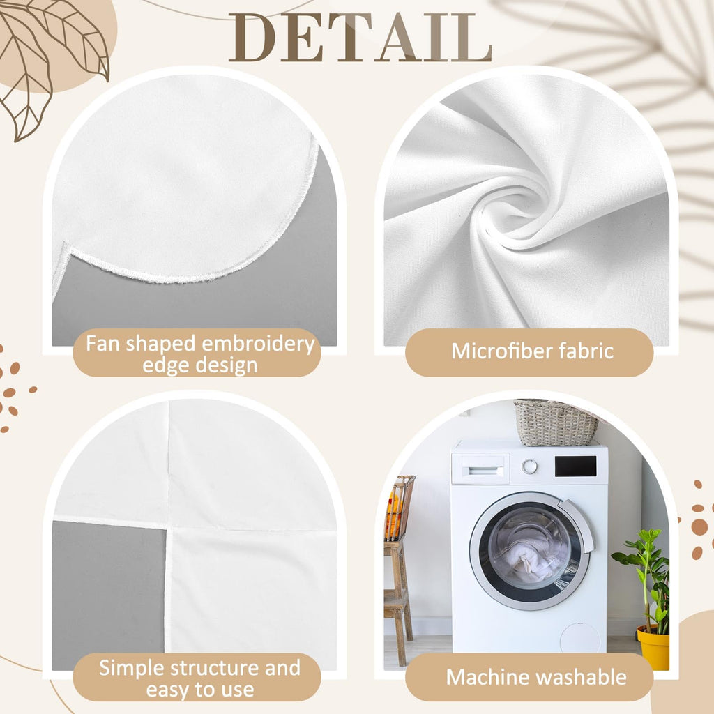 28 x 52 Inch White Scalloped Crib Skirt, 14 Inch Drop