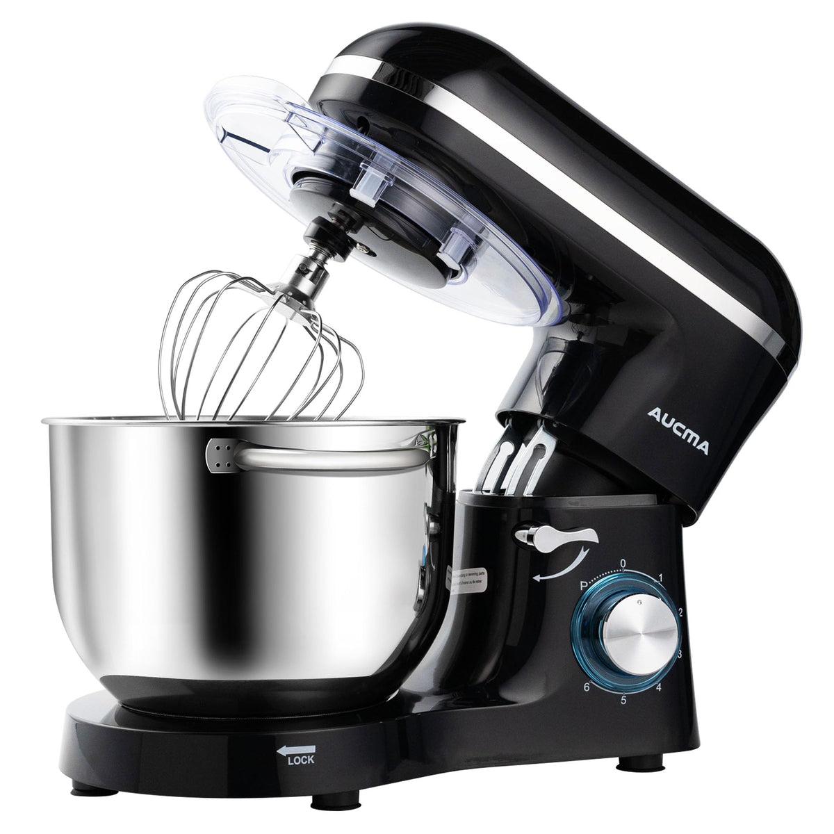 Stand Mixer,6.5-QT 660W 6-Speed Tilt-Head Food Mixer, Kitchen Electric Mixer with Dough Hook, Wire Whip & Beater