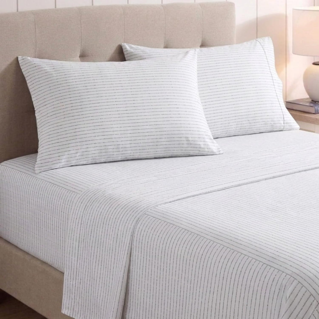 Twin Cotton Percale Sheet Set with Matching Pillowcase