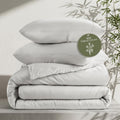100% Rayon from Bamboo Duvet Cover Set, Frost Gray