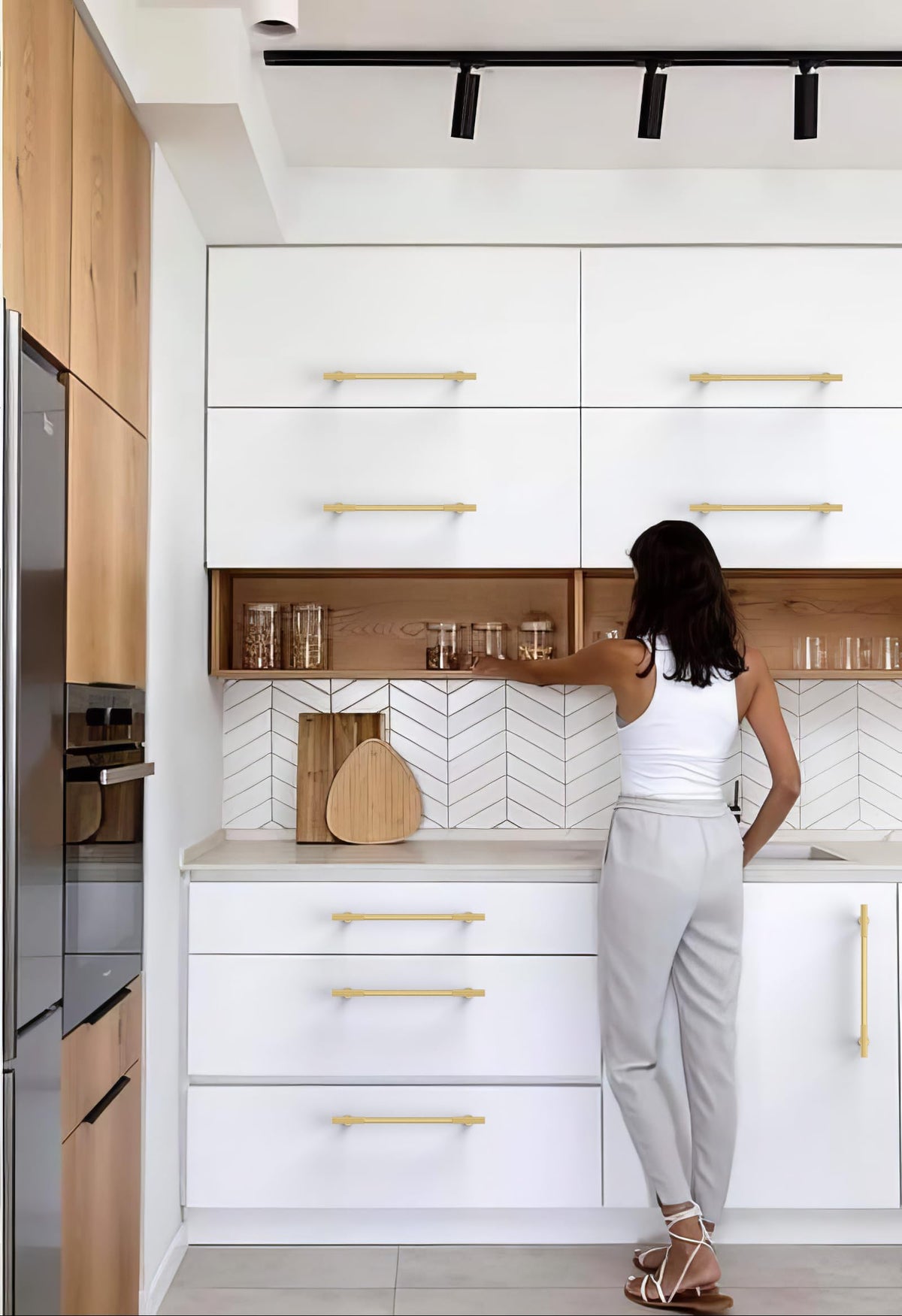 10 Pack Brushed Gold Cabinet Pulls 8 Inch(203mm) Kitchen Cabinet Handles Cabinet Hardware for Drawer Pulls