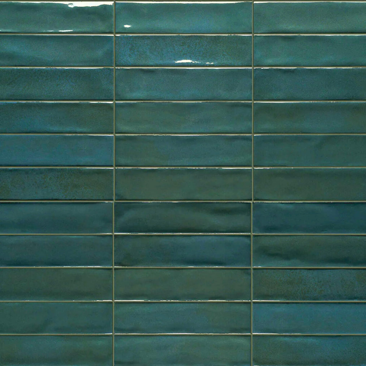 Ocean Blue Glossy Porcelain Subway Zellige Look Tile-2"x8" Wall and Floor, Backsplash , Shower,Fireplace Accent-Great