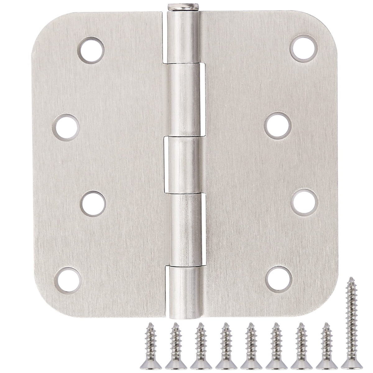 18 Pack Door Hinges 4 Inch Brushed Nickel 5/8" Radius Interior