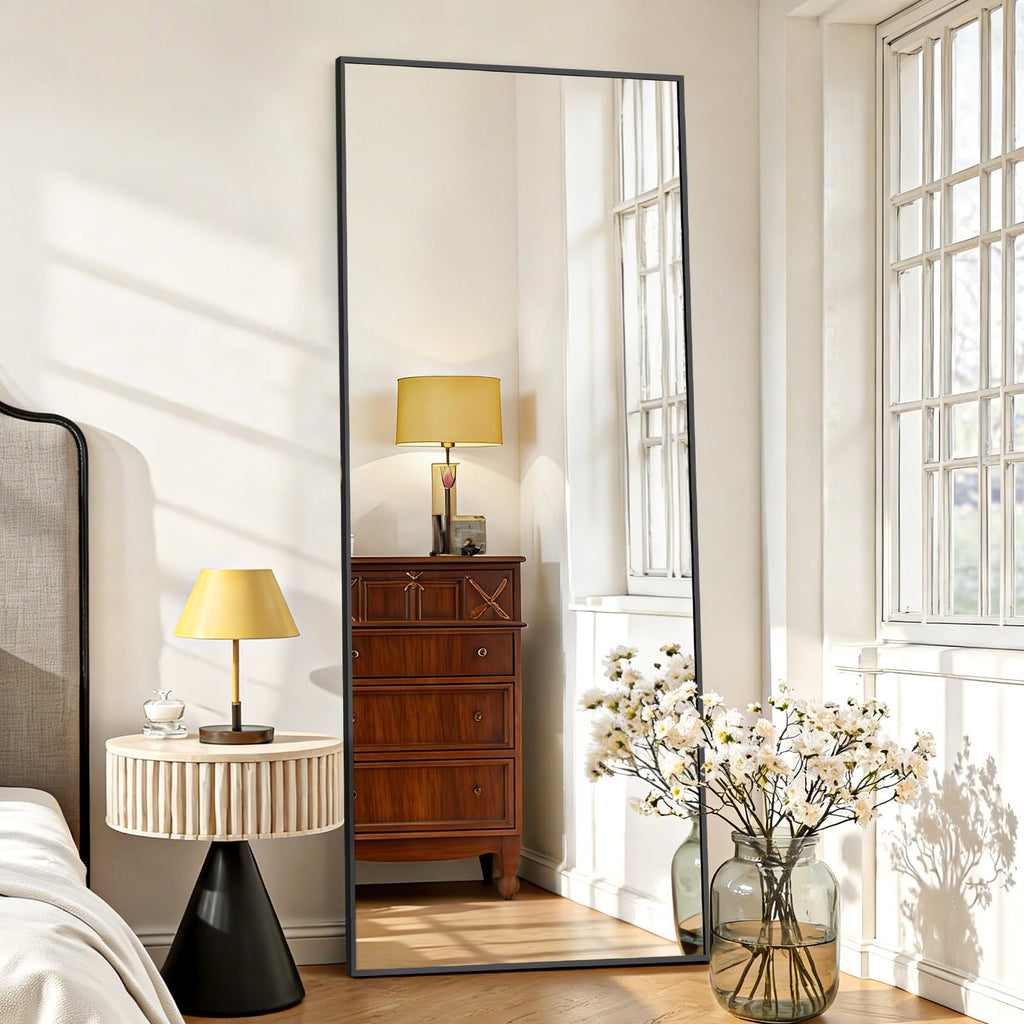 Mirror Full Length 65"x24", Rectangle Full Body Floor Mirrors with Stand