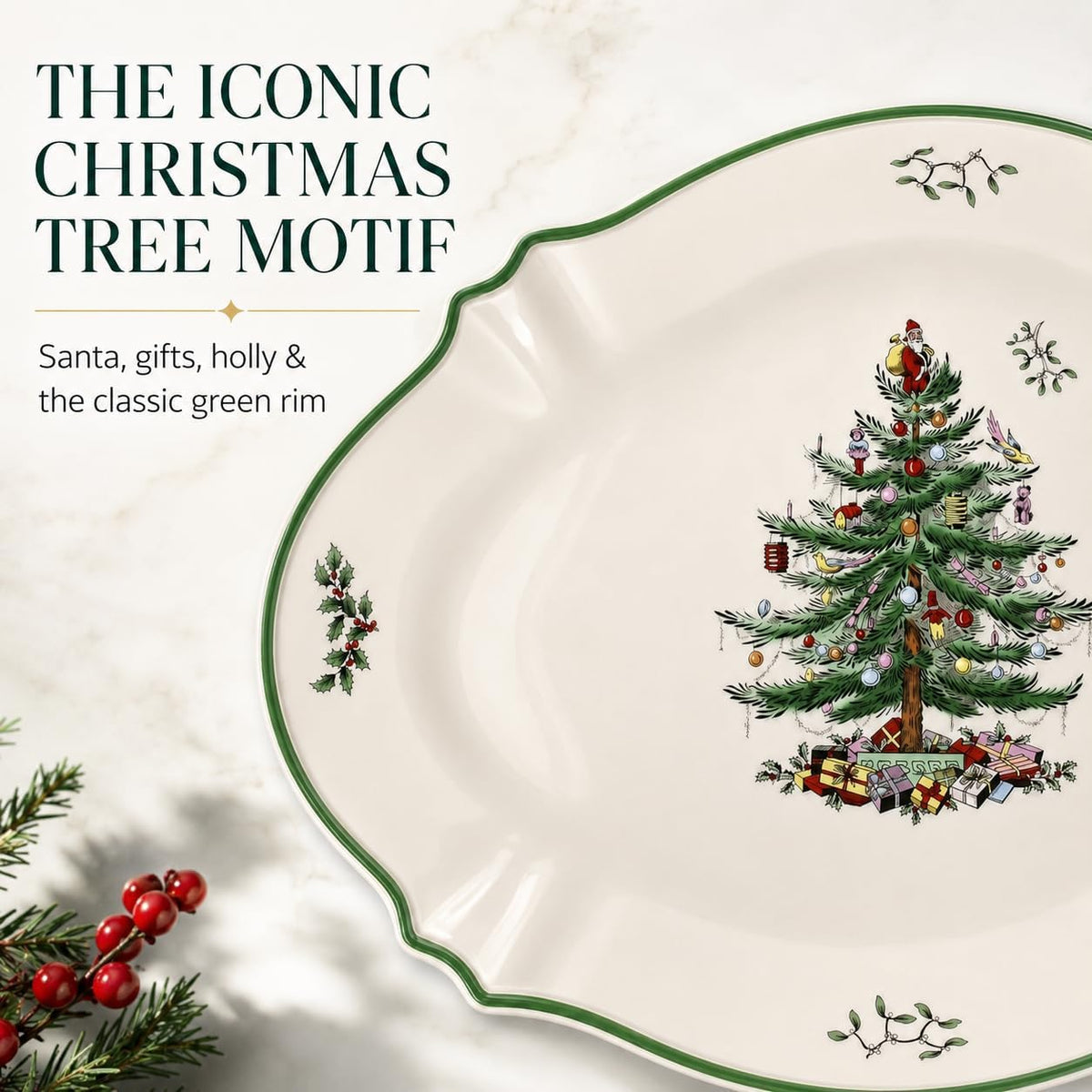 Christmas Tree Christmas Tree Oval Platter