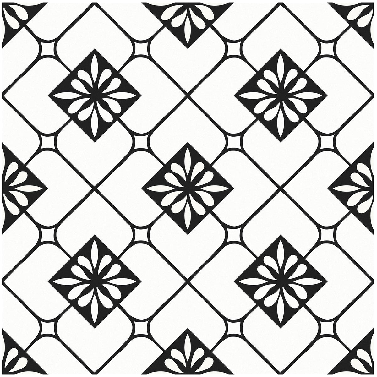 20PCS 7.87" x 7.87" Peel and Stick Floor Tile, Black