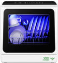 Countertop Dishwasher Portable with 6 Programs, 5L Built-in Water Tank for Apartments & RV, 167℉ High-Temp