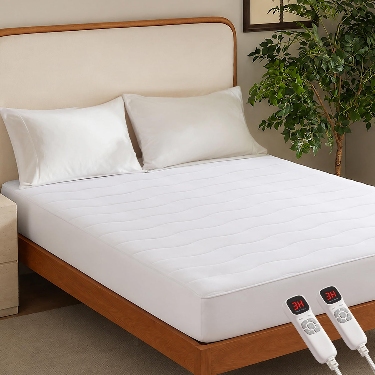 Heated Mattress Pad, Cozy Bed Warmer with Preheat & Memory