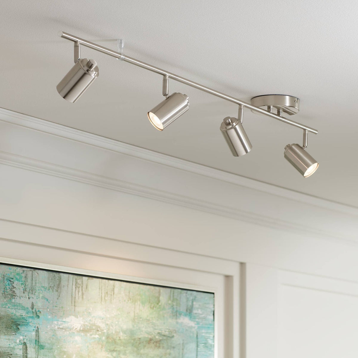 Vester 4-Light Brushed Nickel LED Wall or 40" Wide Track Light