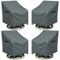Outdoor Swivel Lounge Chair Cover 4 Pack, (30 L x 34 W x 38.5 H inches) Waterproof Heavy Duty Outdoor Chair Covers