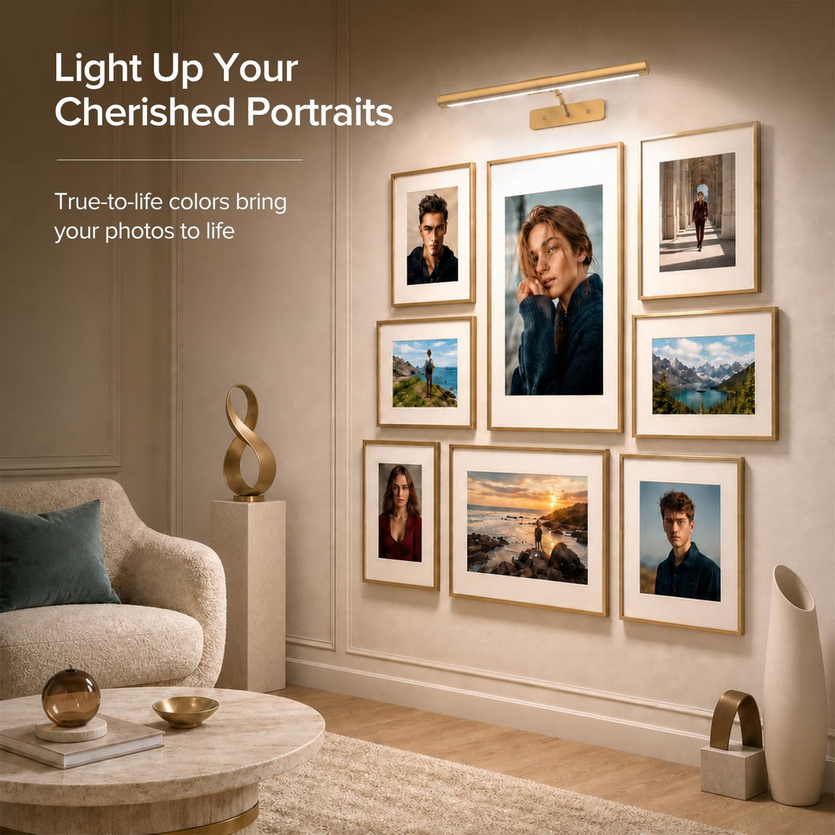 Picture Lights for Wall, Rechargeable Art Gallery Light