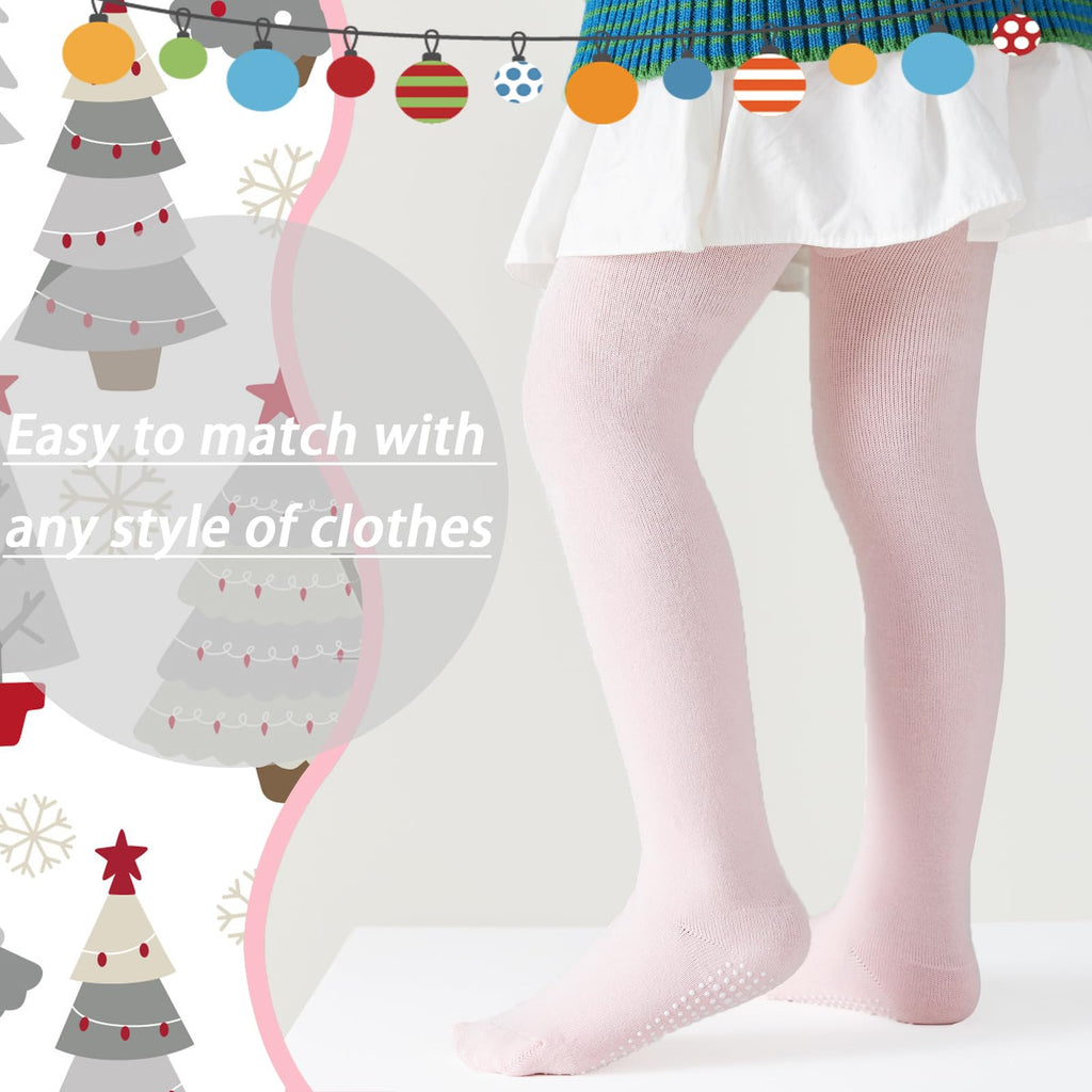 Angel Baby Girl Tights Non Slip Baby Tights Warm Cotton Leggings Seamless Pantyhose Non-Skid Grip