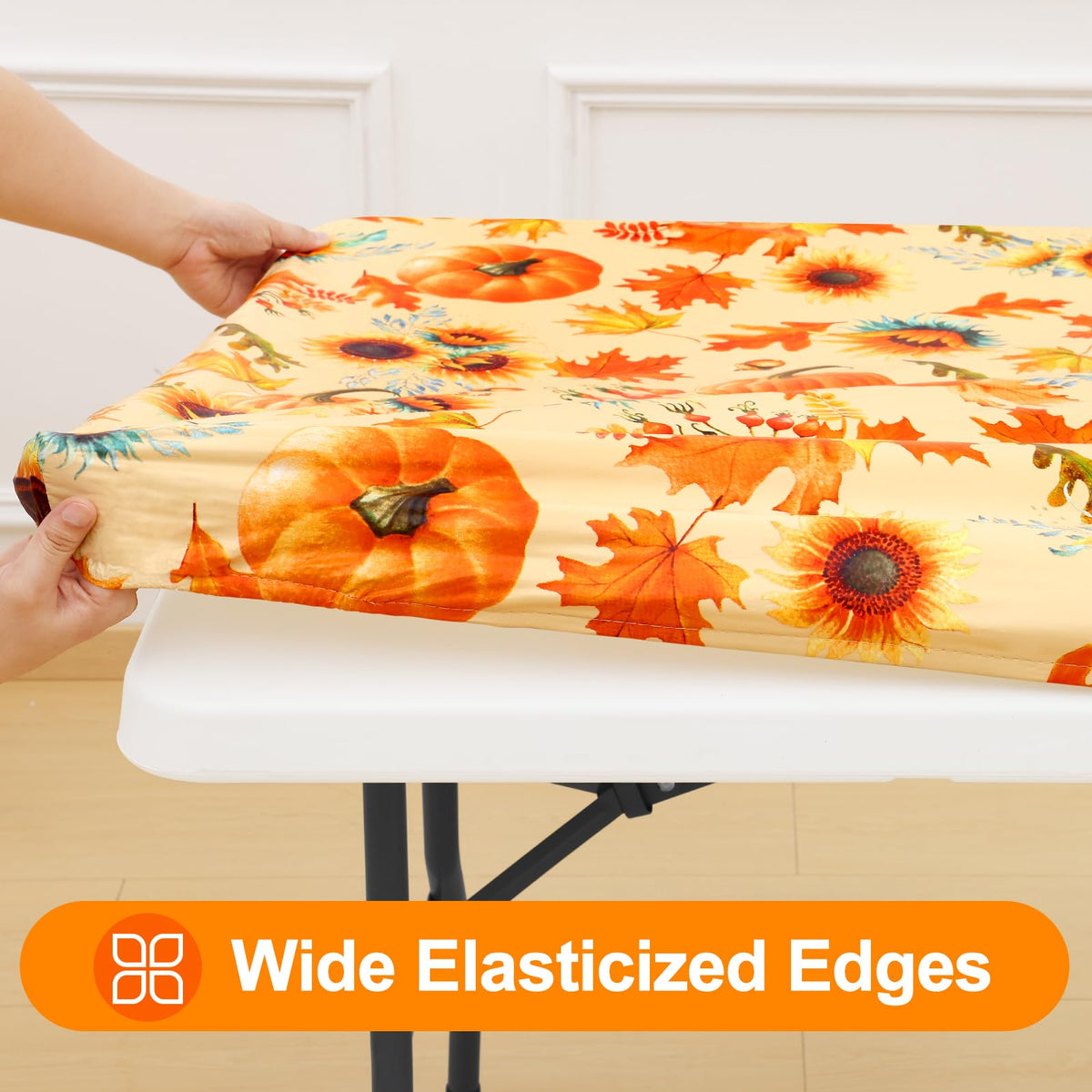 Thanksgiving Table Cloth, Plastic Table Cover for 8FT Tables