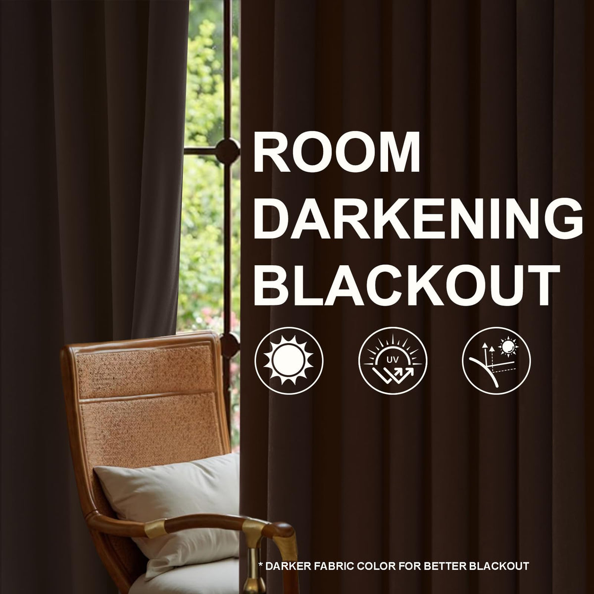 96 Inches Long Velvet Curtains Tan Luxury Elegant Vintage Room Drakening Thermal Privacy Curtains Bedroom Chocolate