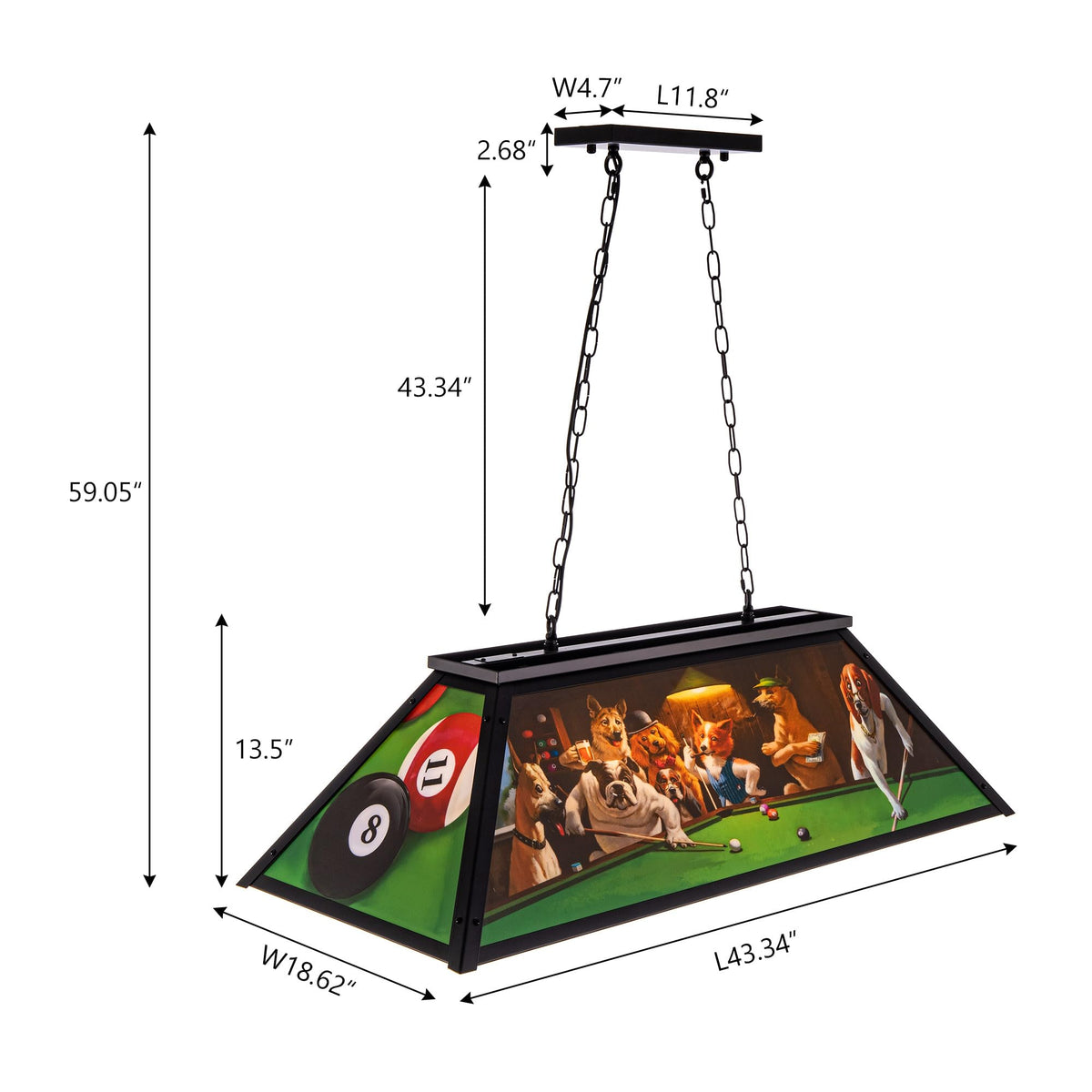 Pool Table Lights for 7'8'9' Billiard Light Hanging Over Pool Table