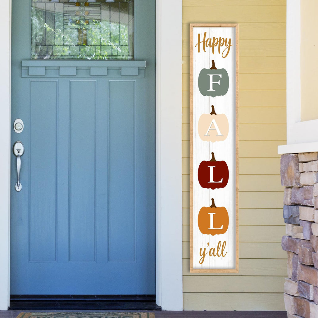 Happy Fall yall Porch Sign, Wood, 45"X9"