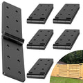 Fence Gate Hinge Heavy Duty 6Pack, 270 Degree Barn Door Hardware Kit for Gates, Double Layer Design, Adjustable Outdoor