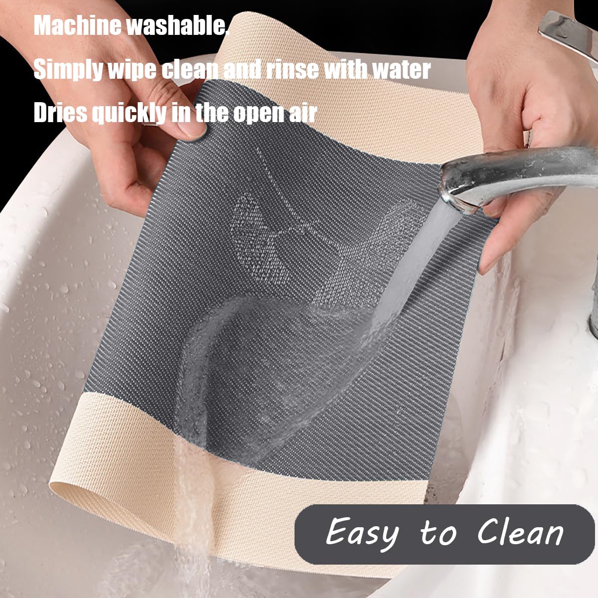 Elegant Placemats with Matching Table Runner,Washable Durable Plastic Placemats for Dining Table Sets(6pcs