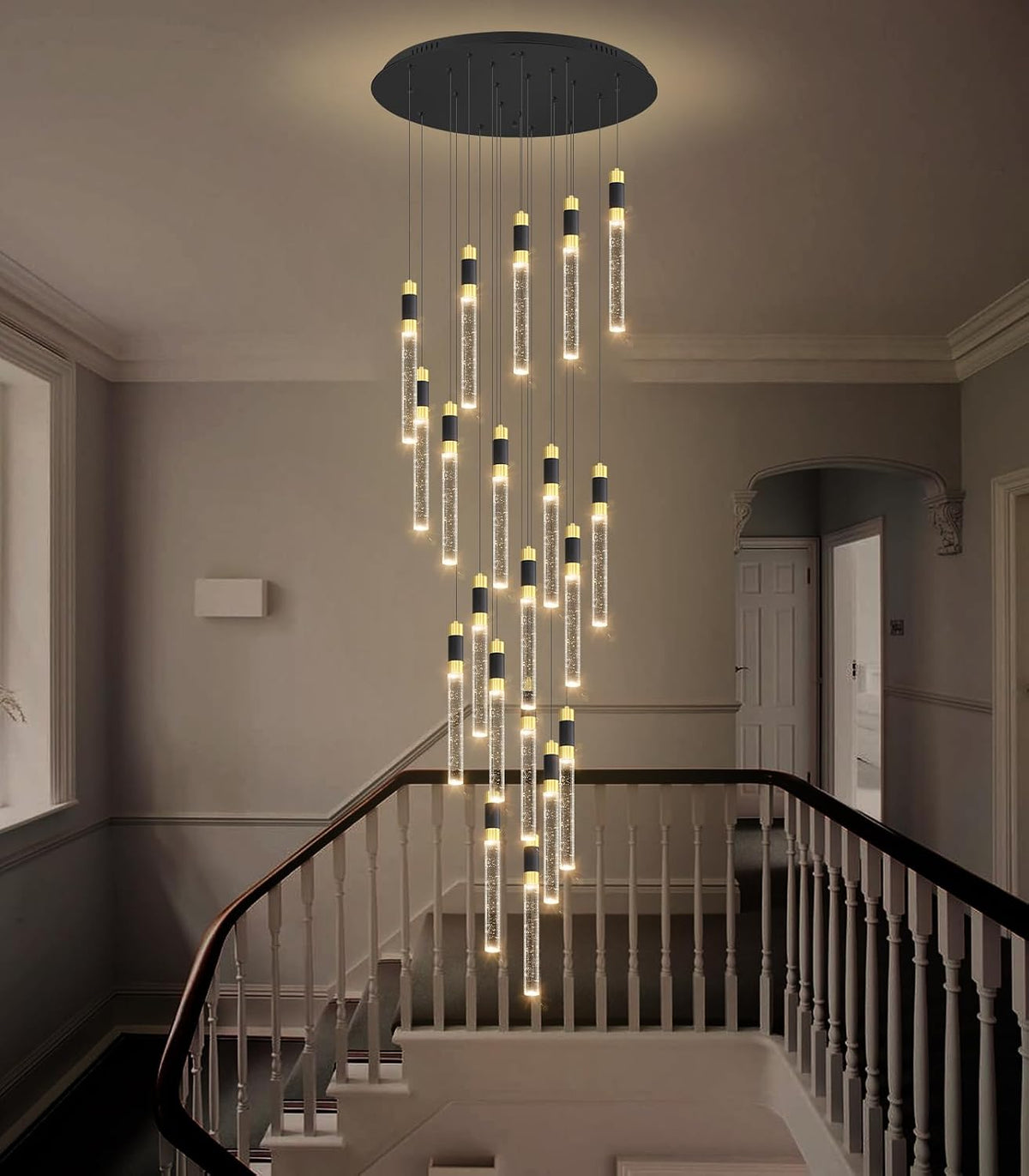157-Inch 20-Light Modern Chandelier for Grand Living Rooms and Atriums