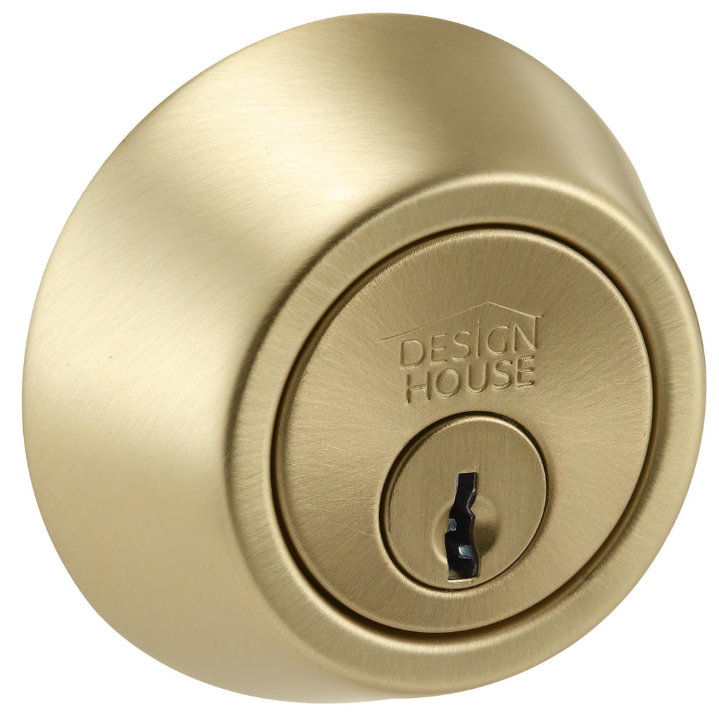 Single Cylinder Deadbolt, Satin Brass