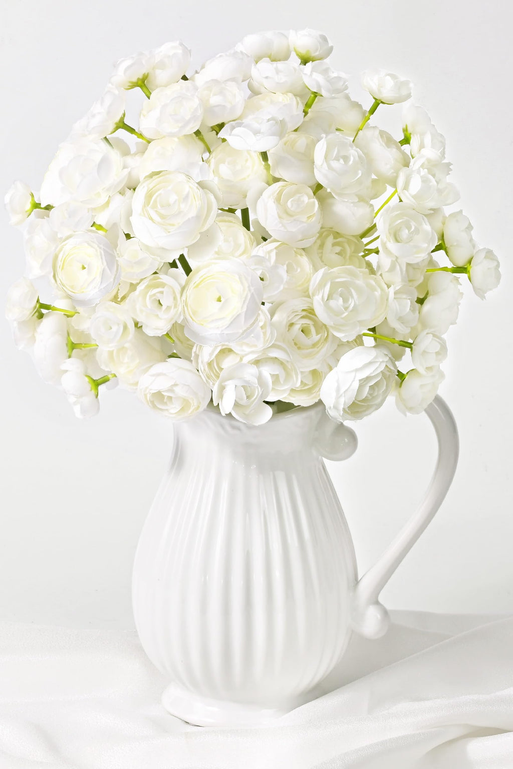 Fake Flowers Faux Flower Artificial Ranunculus Flowers White Peonies