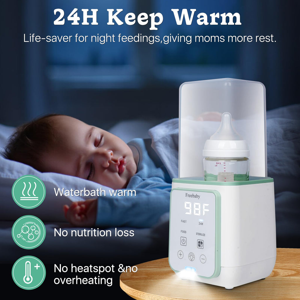 Bottle Warmer, 10-in-1 Fast Baby Bottle Warmer for Breast Milk & Formula,Milk Warmer with Multi-Temperature