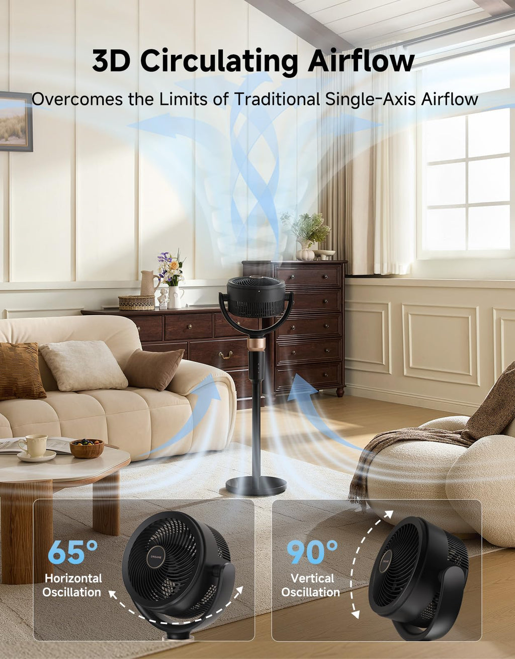 Pedestal Air Circulator Fan FC15 , Black
