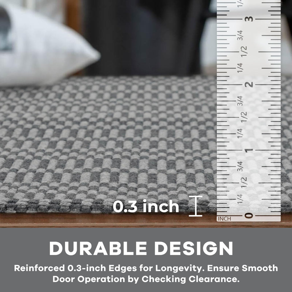 3x10 Runner Rug, Washable Non Slip Long Kitchen Hallway Rug, Grey