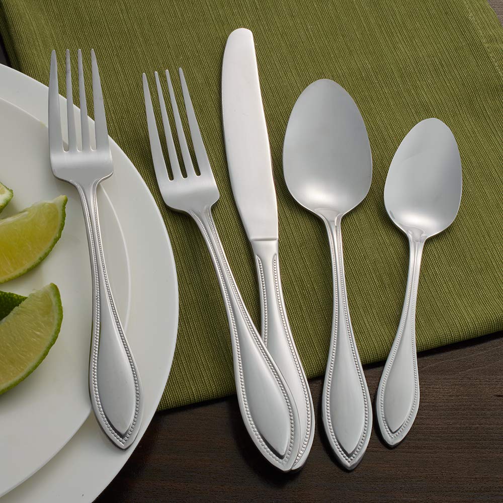 American Bead 20-Piece Stainless Steel Flatware Set, Service for 4