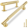 Solid Brass Cabinet Pulls, 6-1/4-Inch Hole Center Handles