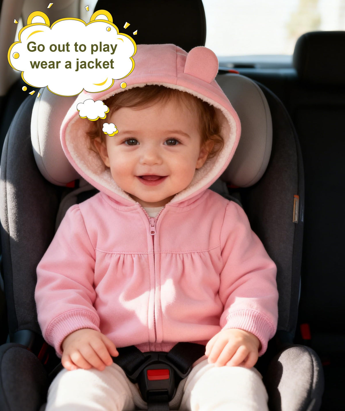 Baby Girl Clothes Toddler Hoodie Winter Jacket Baby Girl Coats Sweatshirt Zipper Fleece Snow Suit Pink