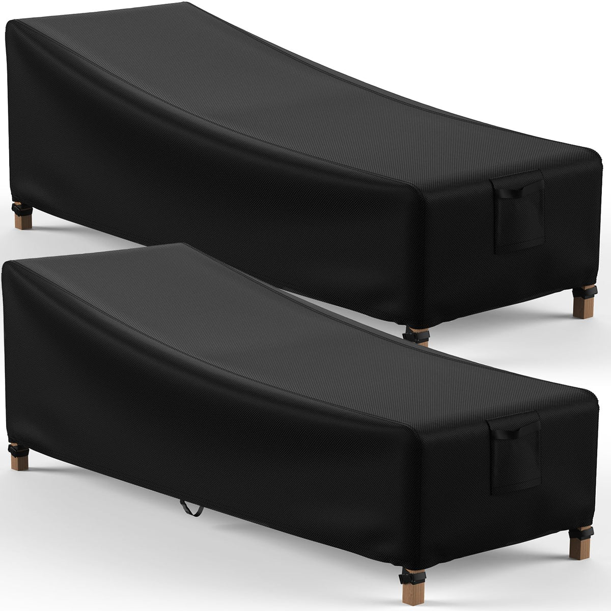 Patio Chaise Lounge Chair Covers Waterproof 76"Lx32"Wx32"H, 2 Pack