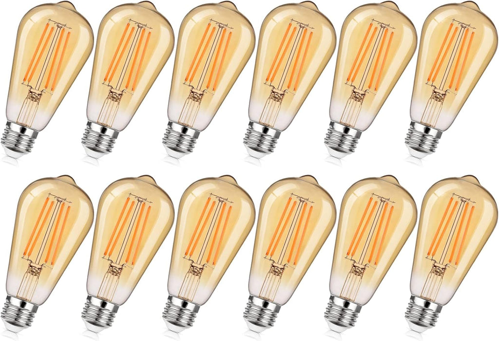 Dimmable Vintage LED Edison Bulbs 60W Equivalent 6W 850 Lumens