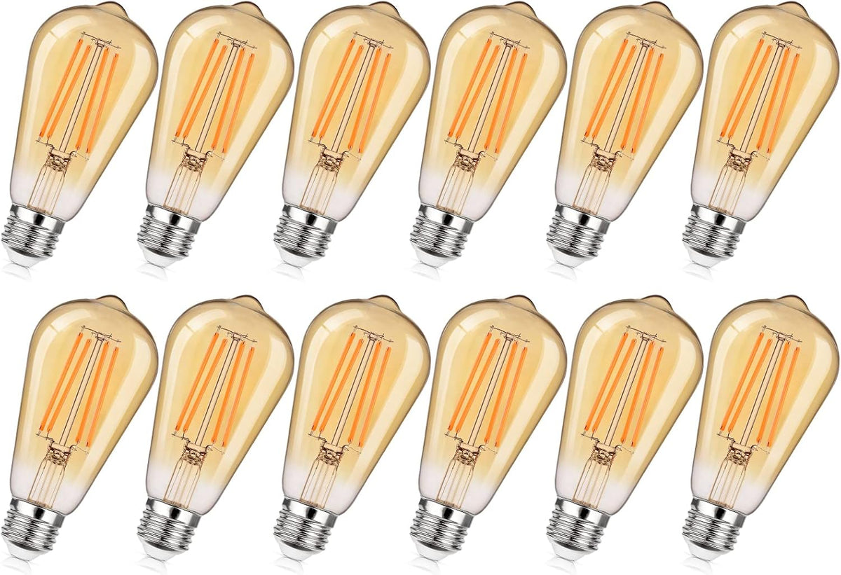 Dimmable Vintage LED Edison Bulbs 60W Equivalent 6W 850 Lumens