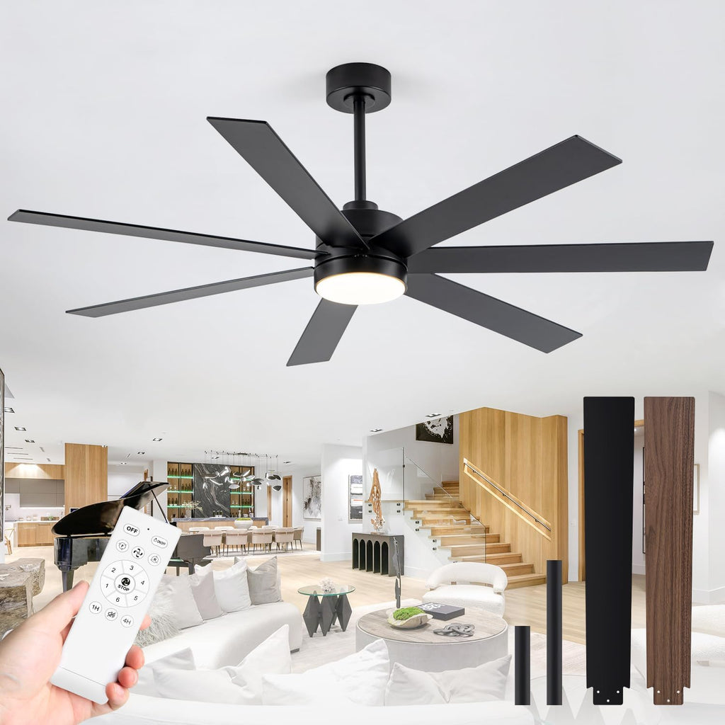 72" Ceiling Fan with Light & Remote