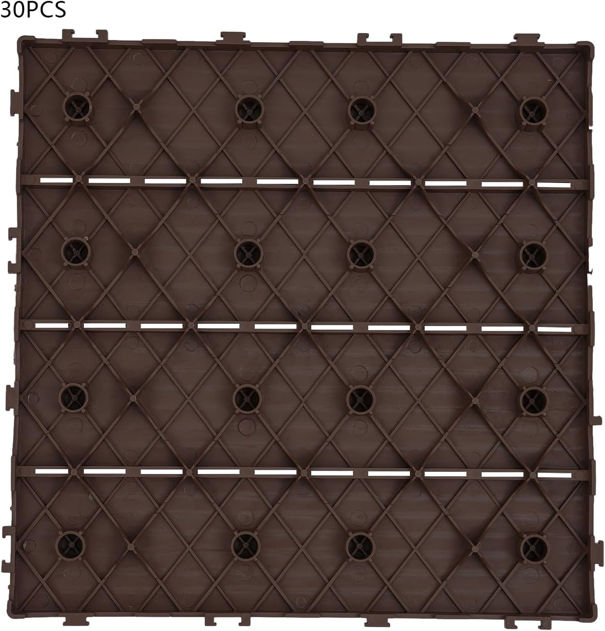 Interlocking Deck Tiles, 30Pcs 11.8"x11.8" Outdoor Water-Repellent Flooring Tiles Plastic Interlocking Patio Deck Tiles