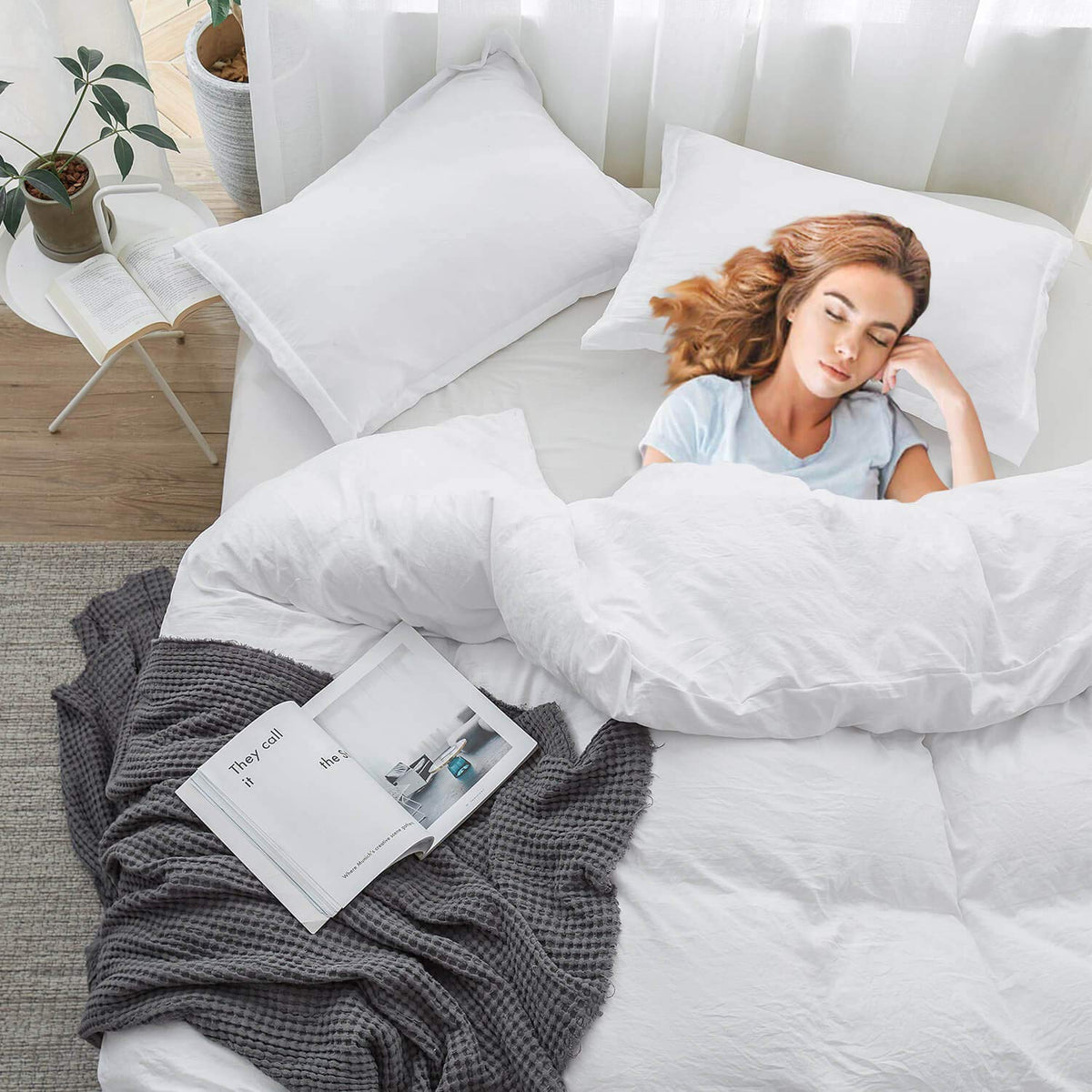 3 Piece Oversized Super (120" x 98") Inch Luxury Soft Duvet Cover Set 800 Thread Count 100% Egyptian Cotton