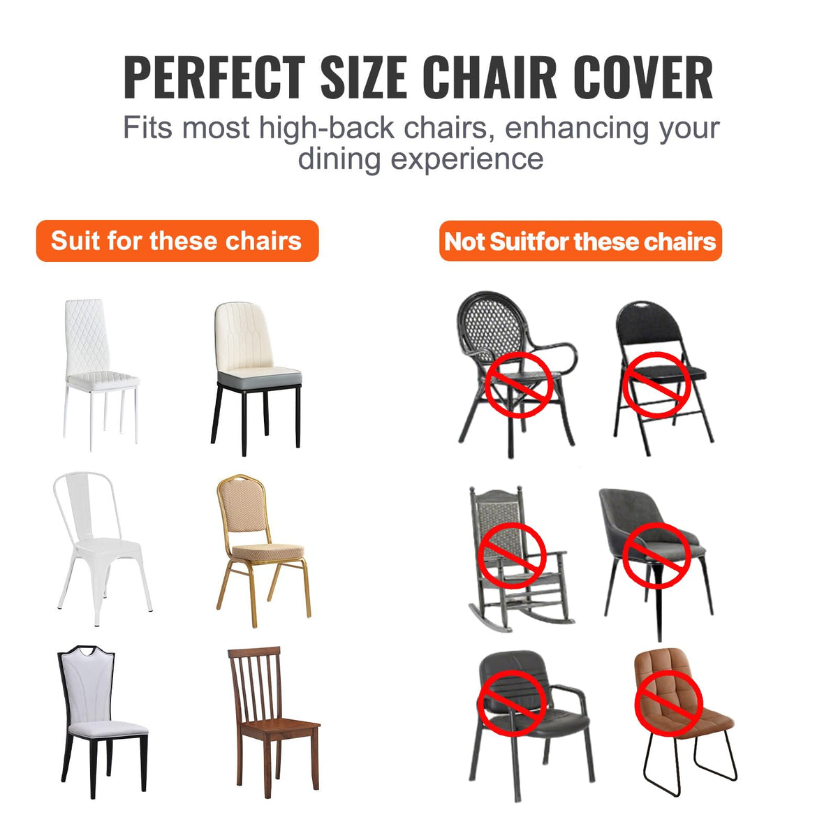 Stretch Spandex Folding Chair Covers, Universal Fitted Chair Cover, Removable Washable Protective Slipcovers, for