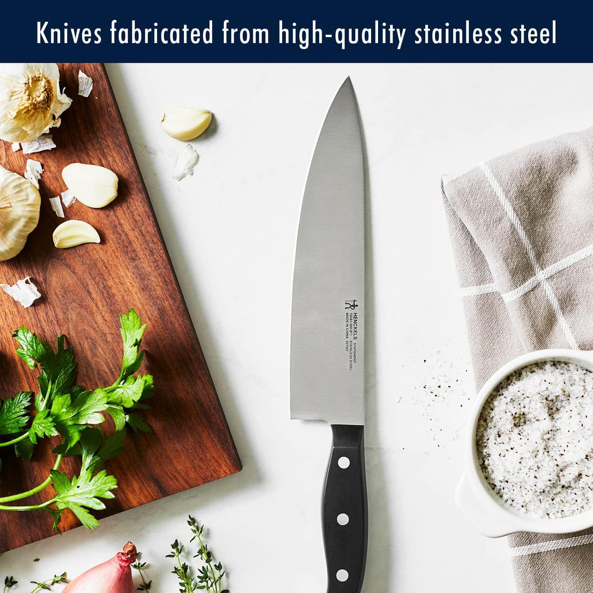 Statement 15-Pc Knife Block Set, Razor-Sharp, German Engineered | Informed by 100+ Years of Mastery. Dishwasher safe