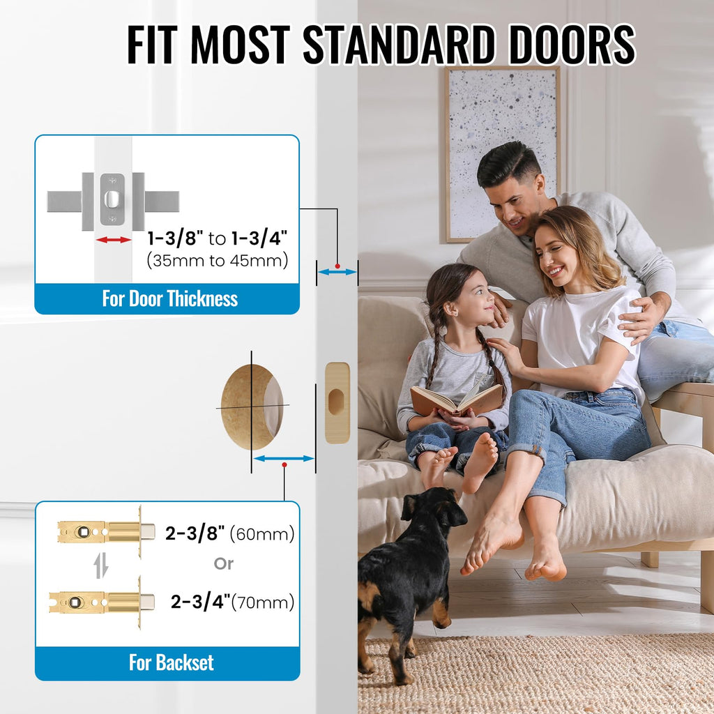 10 Pack Interior Passage Door Levers Keyless Handles Satin Nickel