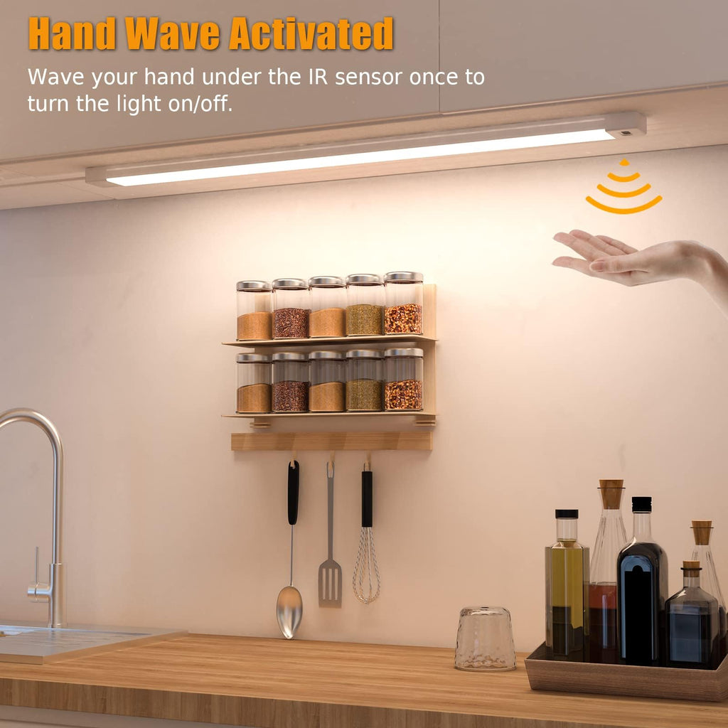 16 Inch Under Cabinet Lights with Hand Wave,Plug and Play