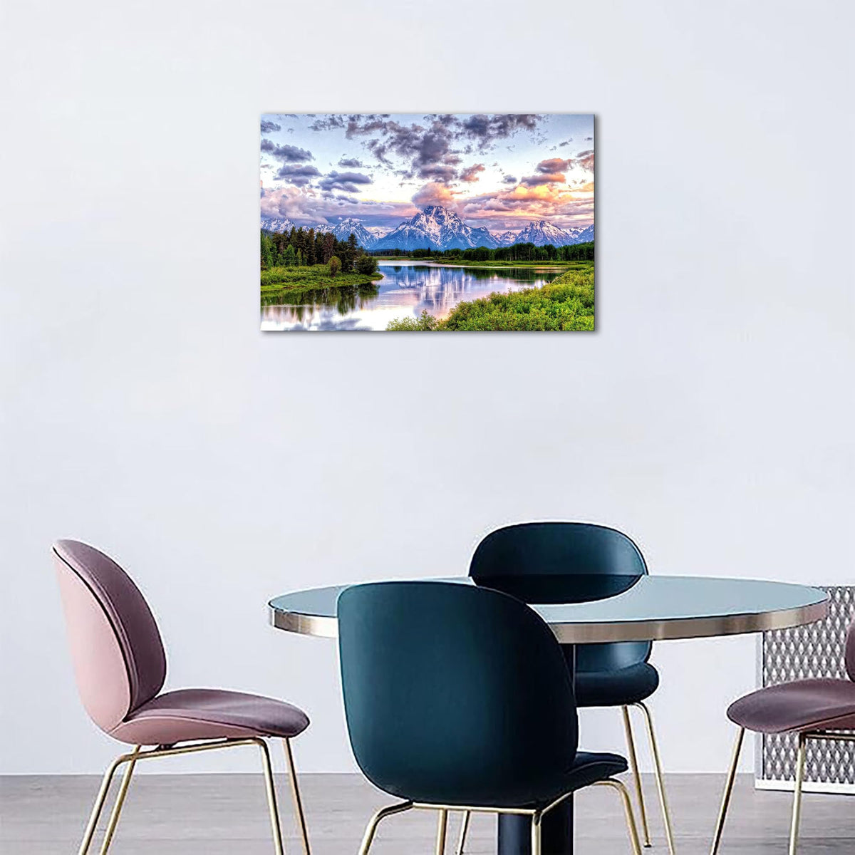 Grand Teton Wall Art Decor National Park Poster Landscape Canvas Painting Artwork Framed Home Decor Kitchen Living