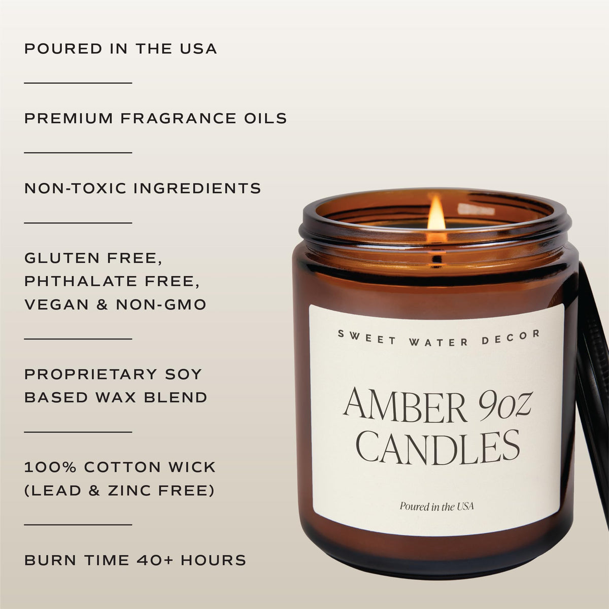 Hello Fall Candle, 9oz Amber Jar, Fall & Thanksgiving